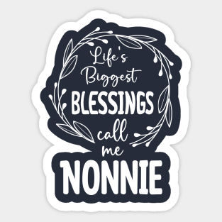 nonnie with circle Sticker